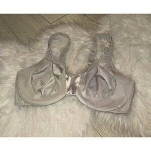 Warners 35002 Signature Support Satin Panel Full Coverage Bra Womens 38D Taupe